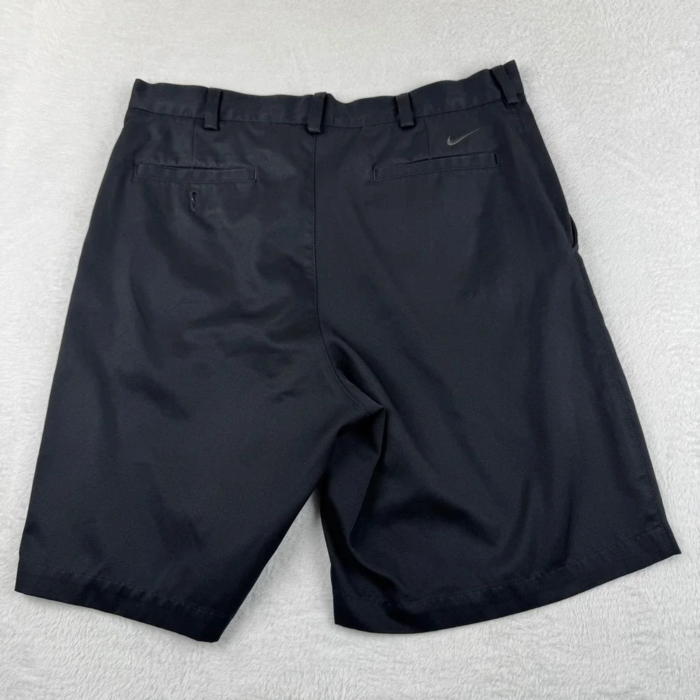 Nike‎ Golf Shorts Mens 34 Black Pleated Athletic Performance